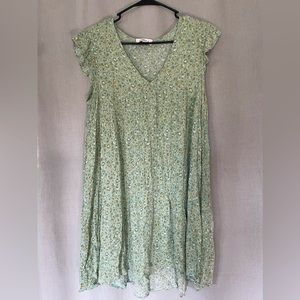 Gilli Sage Floral Babydoll Summer Dress​